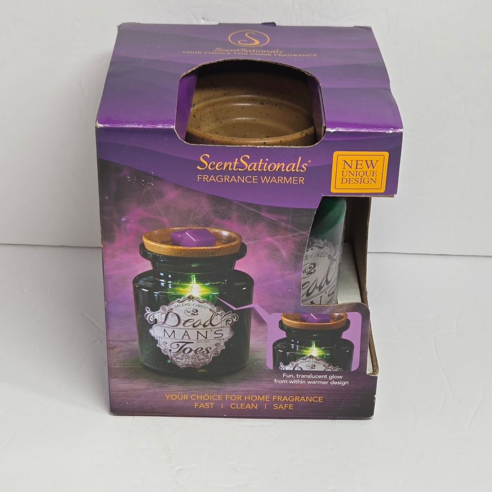 ScentSational Dead Mans Toes Fragrance Warmer Green Glass Halloween Apothecary